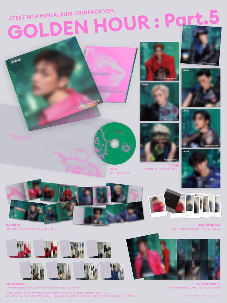 ATEEZ GOLDEN HOUR Part.5 DIGIPACK デジパック ATEEZ - GOLDEN HOUR : Part.5 (DIGIPACK Ver.) – KYYO