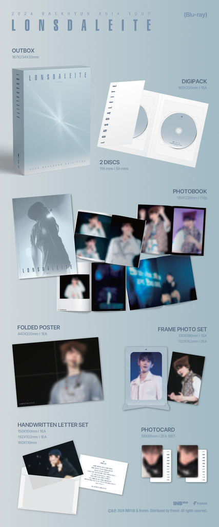 BAEKHYUN (EXO) - 2024 ASIA TOUR 'LONSDALEITE' Blu-ray – KYYO