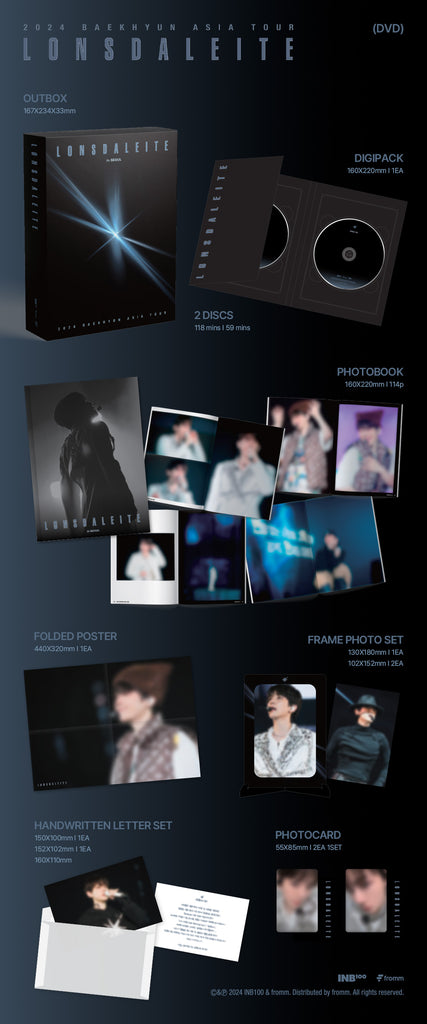 BAEKHYUN (EXO) - 2024 ASIA TOUR 'LONSDALEITE' DVD – KYYO