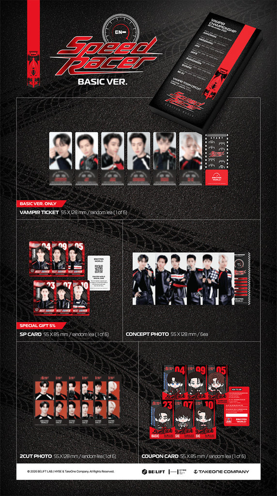 PREORDER] : ENHYPEN WORLD COUPON CARD COLLECTION (SPEED RACER