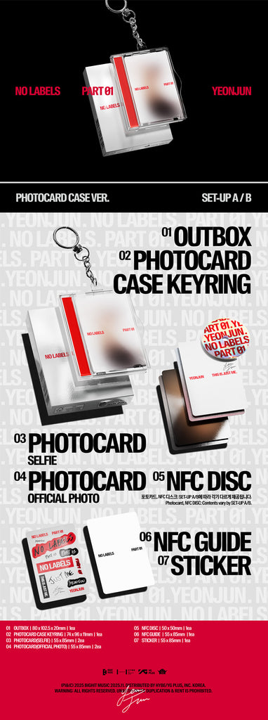 YEONJUN (TXT) - NO LABELS: PART 01 (Photocard Case ver.) – KYYO