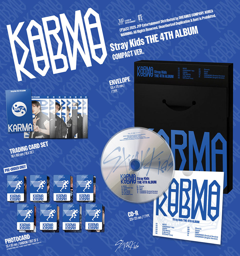 Stray Kids KARMA 4th Full Album Compact Version - Inklusive CD & Sammelkarten