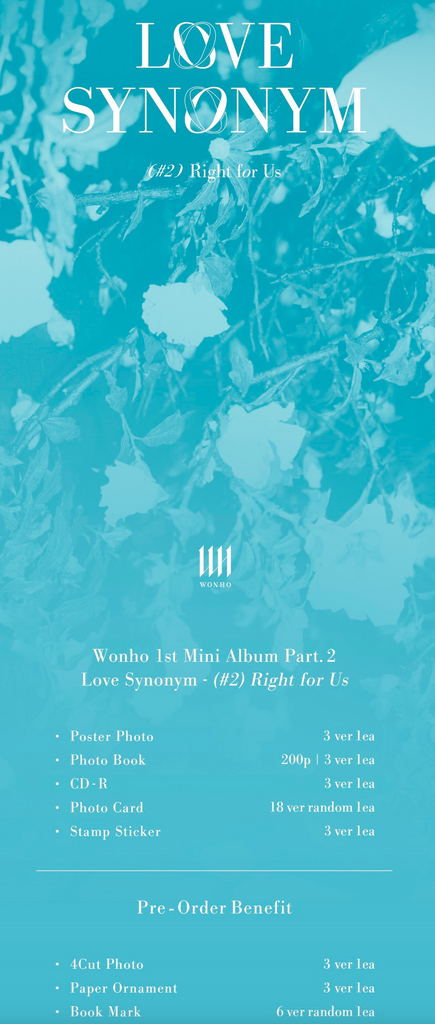 WONHO - Love Synonym # 2. Right For Us – K-Moon