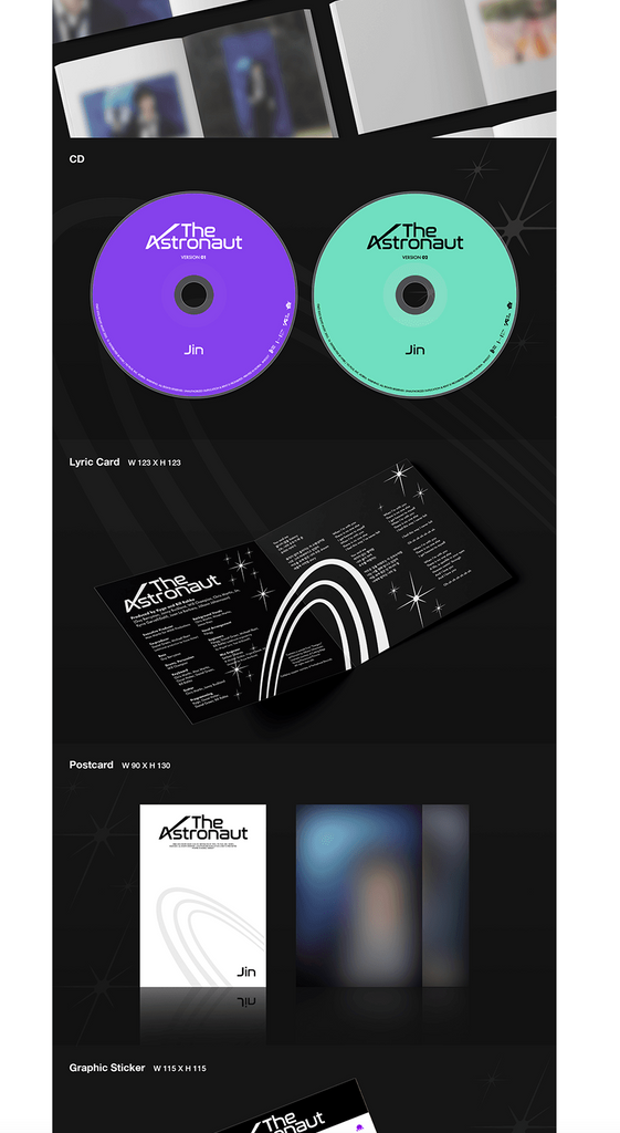 WEVERSE] JIN (BTS) - THE ASTRONAUT (SET OF 2 VERSIONS) – KYYO