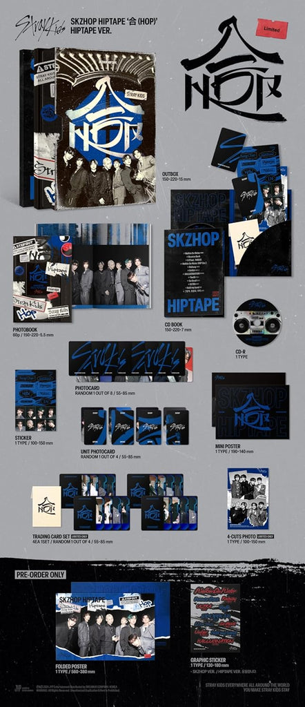 Stray Kids Album - SKZHOP HIPTAPE (HOP) SKZHOP(Standard) + HIPTAPE Stray Kids Album - SKZHOP HIPTAPE (HOP) SKZHOP(Standard) + HIPTAPE