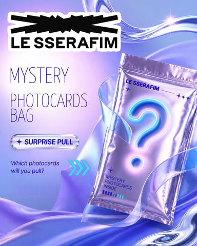 LE SSERAFIM OFFICIAL MYSTERY PHOTOCARDS BAG