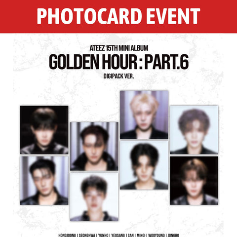 [PREORDER] : [PHOTOCARD EVENT] ATEEZ - GOLDEN HOUR : Part.6 (DIGIPACK Ver.)