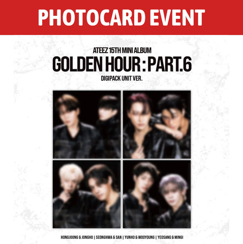 [PREORDER] : [PHOTOCARD EVENT] ATEEZ - GOLDEN HOUR : Part.6 (DIGIPACK UNIT Ver.)