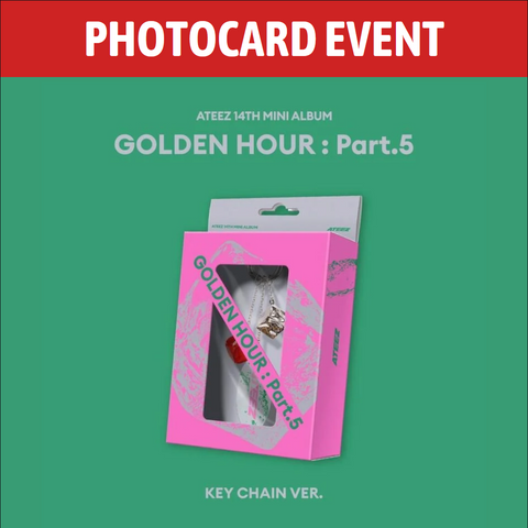 [PREORDER] : [PHOTOCARD EVENT] ATEEZ - GOLDEN HOUR : Part.5 (KEY CHAIN Ver.)
