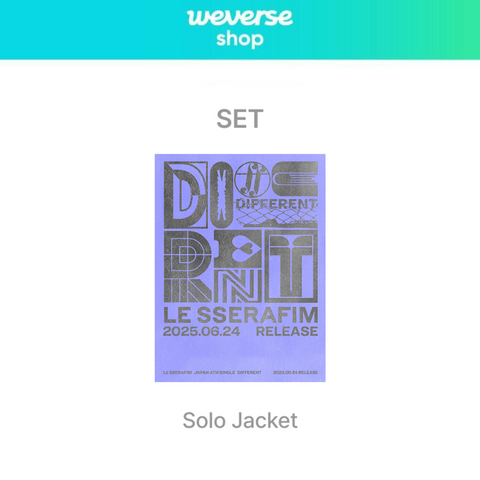 [PREORDER] : [WEVERSE SET] LE SSERAFIM - DIFFERENT (Solo Edition)
