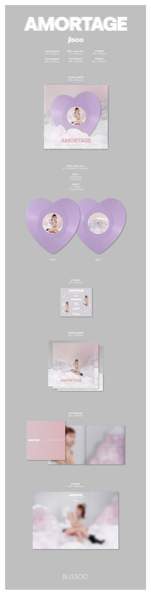 【新品未開封】BLACKPINK ジス AMORTAGE LP　Pink JISOO - AMORTAGE Vinyl (Pink ver.)
