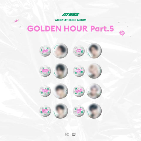 [PREORDER] : ATEEZ - CAN BADGE SET 'POP-UP STORE [GOLDEN HOUR : Part.5]'