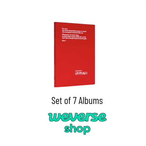 ENHYPEN - ROMANCE : UNTOLD (ENGENE ver.) - SET OF 7 VER. + WEVERSE GIFTS