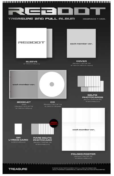TREASURE - REBOOT (Digipack) - RANDOM VERSION ONLY – KYYO
