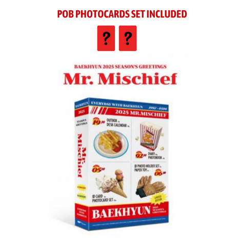 BAEKHYUN (EXO) - 2025 SEASON'S GREETINGS [Mr. Mischief] + POB PHOTOCARDS SET *