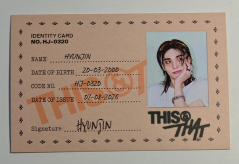 Stray Kids - THIS & THAT Official  ID Photocard (Std ver.) Hyunjin
