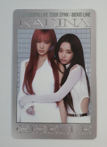 AESPA - LIVE TOUR SYNK : AEXIS LINE Official Photocard Y vers. (KARINA/GISELLE)