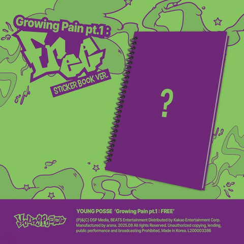 YOUNG POSSE - Growing Pain pt.1 : FREE (Sticker Book Ver.)