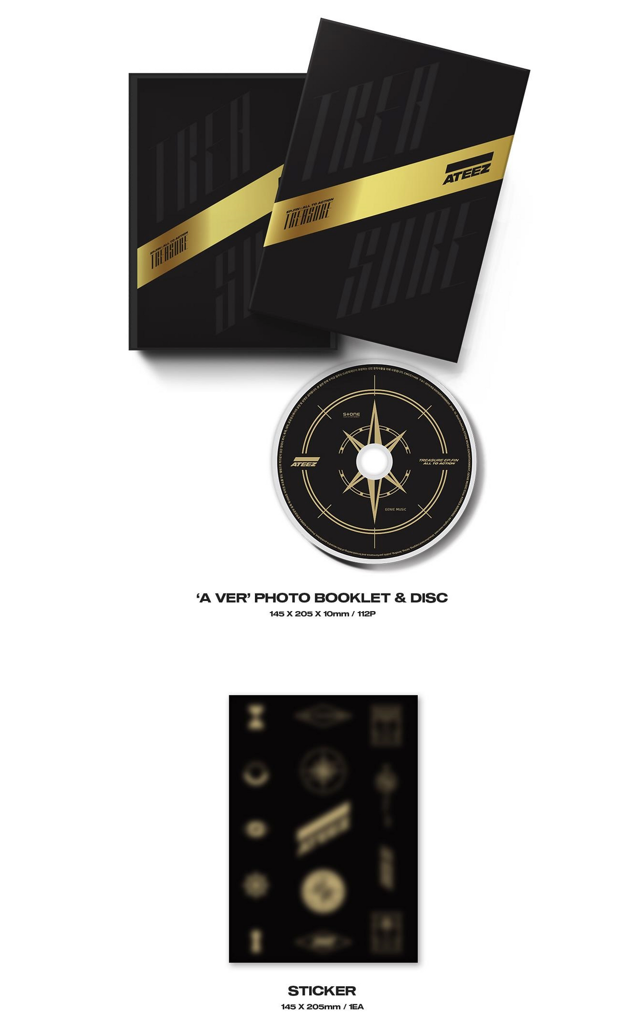 ATEEZ (에이티즈) TREASURE EP.FIN : All To Action (Korean Edition ATEEZ (에이티즈) TREASURE EP.FIN : All To Action (Korean Edition