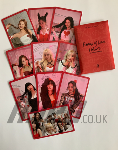 TWICE FORMULA OF LOVE Pre Order Official 10 Photo Cards Set