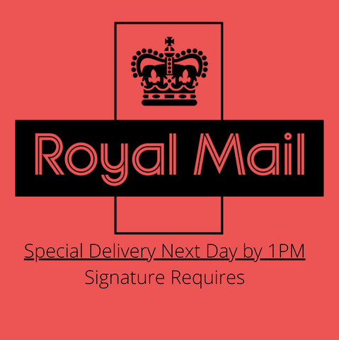 Royal Mail Special Delivery Next Day by 1pm - Extra Cost*