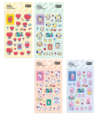BT21 - CLEAR STICKER [JELLY CANDY]