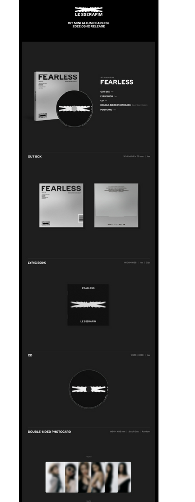 LE SSERAFIM - Fearless - Mini Album Vol.1 (MONOCHROME BOUQUET) – KYYO